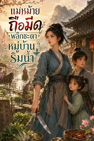 ปกนิยาย แม่หม้ายถือมีด พลิกชะตาหมู่บ้านริมน้ำ