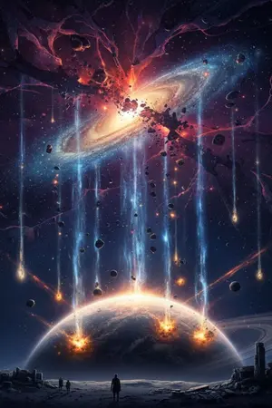 ปกนิยาย ดาราจักรร่วงหล่น