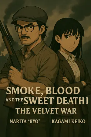 ปกนิยาย เรื่อง Smoke, Blood, and the Sweet Death II: “The Velvet War”  ภาค 2: สงครามกำมะหยี่