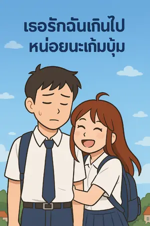 ปกนิยาย เธอรักฉันเกินไปหน่อยนะเเก้มบุ้ม