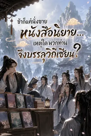 ปกนิยาย ​ข้าก็แค่นั่งขายหนังสือนิยายเหตุใดพวกท่านจึงบรรลุวิถีเซียน?