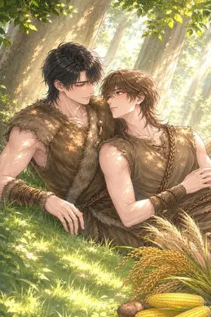 ปกนิยาย บันทึกความมั่งคั่งในยุคหินของผมกับสามีหมาป่า