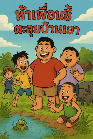 ปกนิยาย ห้าเพื่อนซี้ตะลุยบ้านเฮา