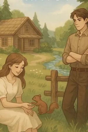 ปกนิยาย ปีกฟ้ากับบ้านไม้กลางป่า