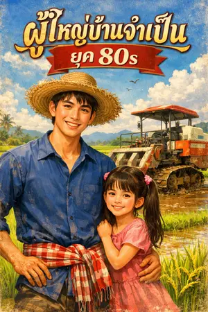 ปกนิยาย ผู้ใหญ่บ้านจำเป้น ยุค 80s
