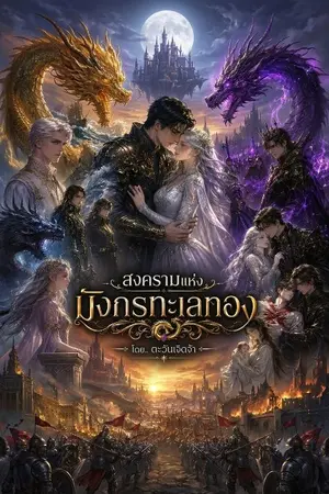 ปกนิยาย สงครามแห่งมังกรทะเลทอง