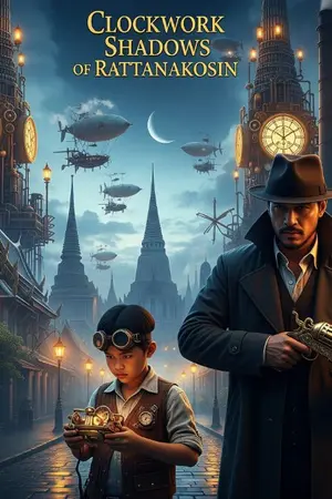 ปกนิยาย เงาจักรกลแห่งกรุงรัตนโกสินทร์