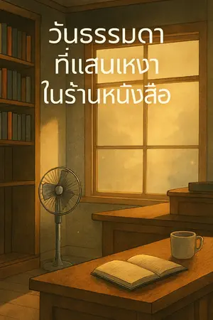 ปกนิยาย วันธรรมดาที่แสนเหงาในร้านหนังสือ