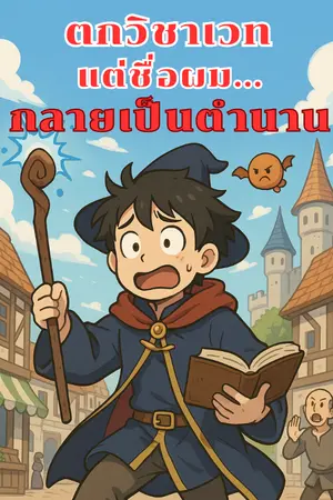 ปกนิยาย ตกวิชาเวท แต่ชื่อผมกลายเป็นตำนาน