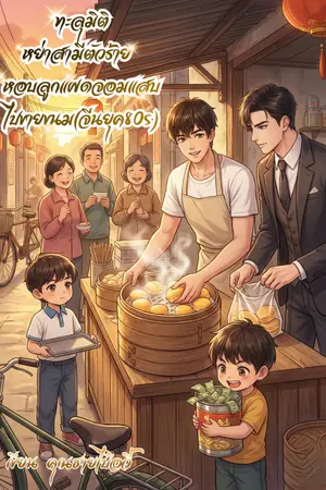 ปกนิยาย ทะลุมิติหย่าสามีตัวร้าย หอบลูกแฝดจอมแสบไปขายขนม(จีน80s)