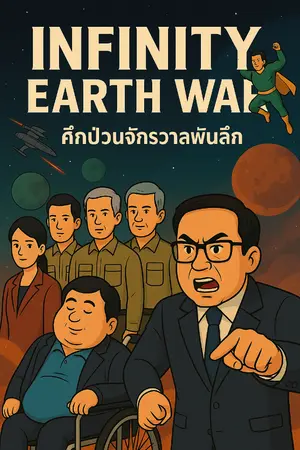 ปกนิยาย Infinity Earth War ศึกป่วนจักรวาลพันลึก