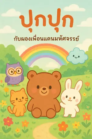ปกนิยาย ปุกปุกกับผองเพื่อนแดนมหัศจรรย์