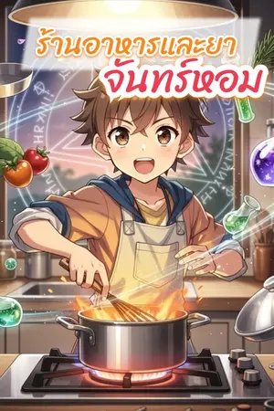 ปกนิยาย ร้านอาหารและยา จันทร์หอม