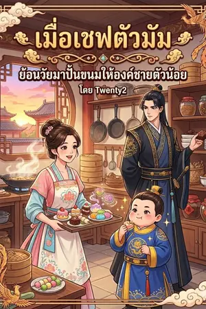 ปกนิยาย เมื่อเชฟตัวมัม ย้อนวัยมาปั้นขนมให้องค์ชายตัวน้อย