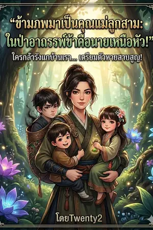 ปกนิยาย “ข้ามภพมาเป็นคุณแม่ลูกสาม: ในป่าอาถรรพ์ข้าคือนายเหนือหัว!”