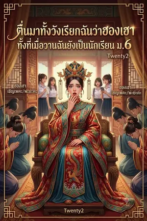 ปกนิยาย "ตื่นมาทั้งวังเรียกฉันว่าฮองเฮา ทั้งที่เมื่อวานฉันยังเป็นนักเรียน ม.6"