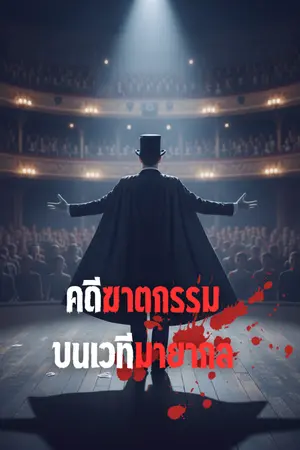 ปกนิยาย คดีฆาตกรรมบนเวทีมายากล