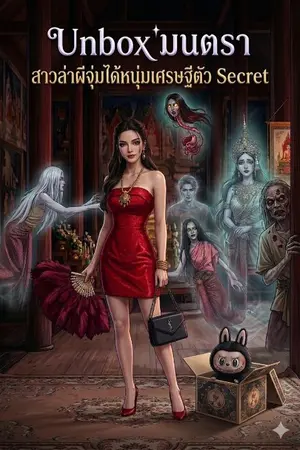 ปกนิยาย Unbox มนตรา สาวล่าผีจุ่มได้หนุ่มเศรษฐีตัว Secret