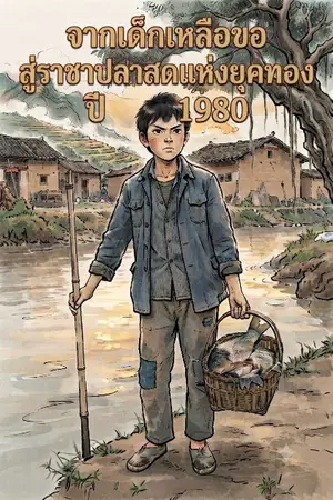 ปกนิยาย ​"จากเด็กเหลือขอ สู่ราชาปลาสดแห่งยุคทอง"