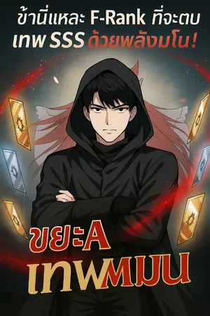 ปกนิยาย ข้านี่แหละ F-Rank ที่จะตบเทพ SSS ด้วยพลังมโน!