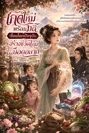 ปกนิยาย เกิดใหม่หนีความอดอยากกับมิติดอกบัวเชื่อมโลกปัจจุบัน