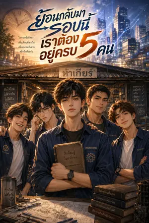 ปกนิยาย ย้อนกลับมารอบนี้เราต้องอยู่ครบ 5 คน