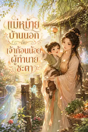 ปกนิยาย แม่หม้ายบ้านนอกกับเจ้าก้อนน้อยผู้ทำนายชะตา