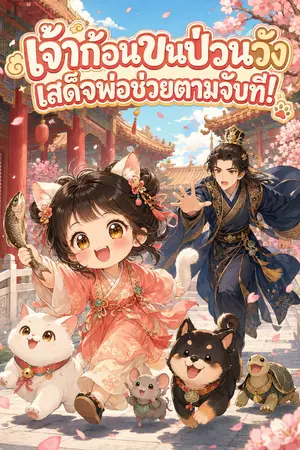 ปกนิยาย เจ้าก้อนขนป่วนวัง เสด็จพ่อช่วยตามจับที!