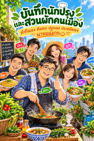 ปกนิยาย บันทึกนักปรุงและสวนผักคนเมือง: ทำกินเอง ต้มเอง ปลูกเอง ประหยัดเอง นายแน่มาก