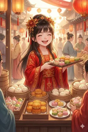 ปกนิยาย เสี่ยวอันอัน...เจ้าก้อนแป้งขายขนม