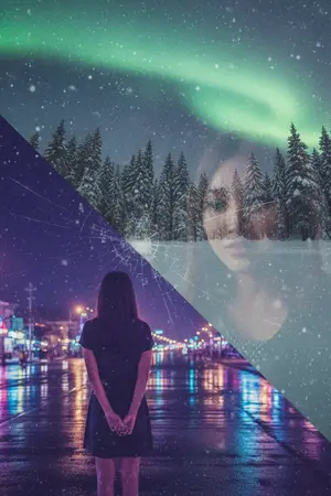 ปกนิยาย จากแสงนีออนสู่แดนหิมะ