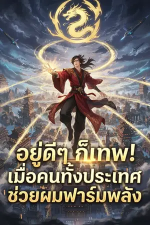 ปกนิยาย อยู่ดีๆ ก็เทพ! เมื่อคนทั้งประเทศช่วยผมฟาร์มพลัง