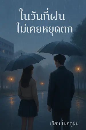 ปกนิยาย “ในวันที่ฝนไม่เคยหยุดตก”