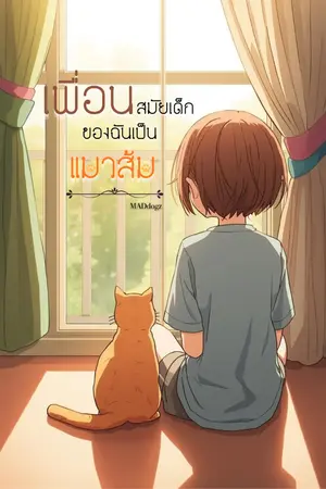 ปกนิยาย เพื่อนสมัยเด็กของฉันเป็นแมวส้ม