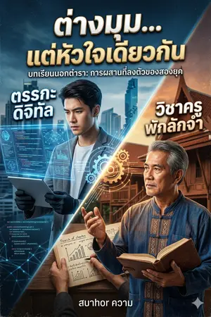 ปกนิยาย ต่างมุม... แต่หัวใจเดียวกัน