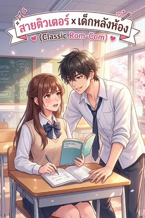 ปกนิยาย สายติวเตอร์ x เด็กหลังห้อง (Classic Rom-Com)