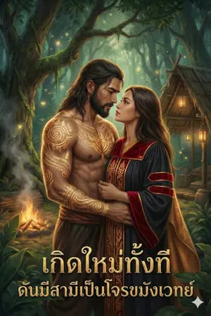 ปกนิยาย เกิดใหม่ทั้งที ดันมีสามีเป็นโจรขมังเวทย์