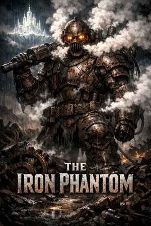 ปกนิยาย The Iron Phantom: อัจฉริยะจักรกลท้าทายพระเจ้า ขยะไร้ค่าที่ปราชญ์เวทต้องก้มหัว
