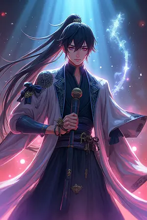 ปกนิยาย อดีตประมุขขอวางดาบมาจับไมค์ (แต่ทำไมระบบต้องบังคับให้ข้าดังด้วยครับ?)