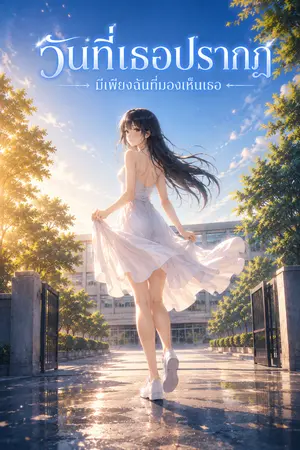 ปกนิยาย วันที่เธอปรากฏ — มีเพียงฉันที่มองเห็นเธอ