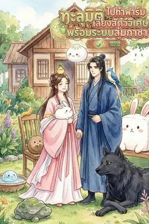 ปกนิยาย (อ่านฟรีวันละตอน) ทะลุมิติไปทำฟาร์มเลี้ยงสัตว์วิเศษพร้อมระบบสุ่มกาชา