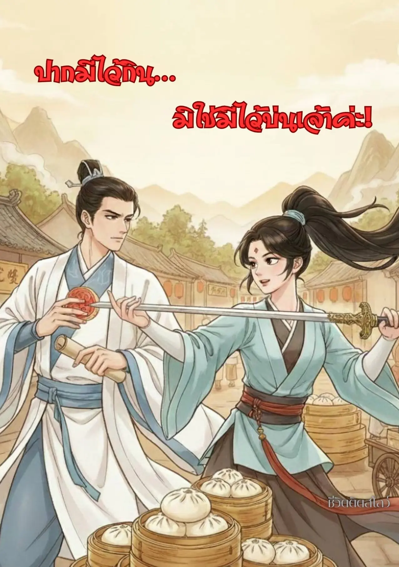 ปกนิยาย ปากมีไว้กิน... มิใช่มีไว้บ่นเจ้าค่ะ!