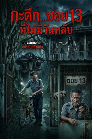 ปกนิยาย กะดึก... ซอย 13 ที่ไม่มีวันหลับ
