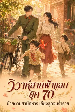 ปกนิยาย วิวาห์สายฟ้าแลบยุค 70: ย้ายตามสามีทหาร เลี้ยงลูกจนร่ำรวย