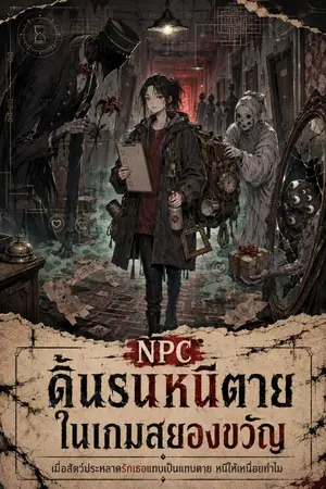ปกนิยาย NPC ดิ้นรนหนีตายในเกมสยองขวัญ