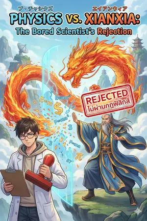 ปกนิยาย "ขออภัย! วิชาเซียนของท่าน ไม่ผ่านกฎฟิสิกส์"