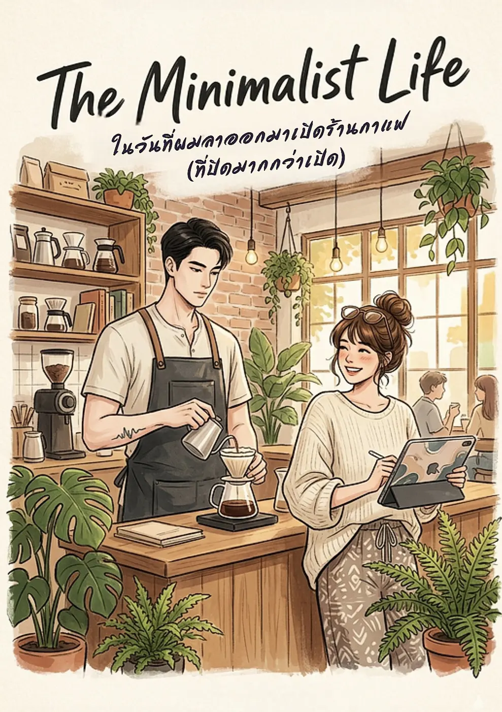 ปกนิยาย The Minimalist Life ในวันที่ผมลาออกมาเปิดร้านกาแฟ(ที่ปิดมากกว่าเปิด)