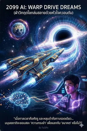 ปกนิยาย 2099 AI: Warp Drive Dreams (ฝ่าวิกฤตโลกล่มสลายด้วยหัวใจควอนตัม)