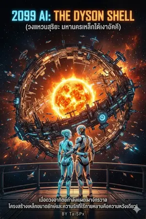 ปกนิยาย 2099 AI: The Dyson Shell (วงแหวนสุริยะ: มหานครเหล็กใต้เงาอัคคี)