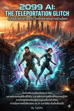 ปกนิยาย 2099 AI: The Teleportation Glitch (รหัสลับสลับมวลสาร: วิกฤตสลายอนุภาคข้ามโลก)